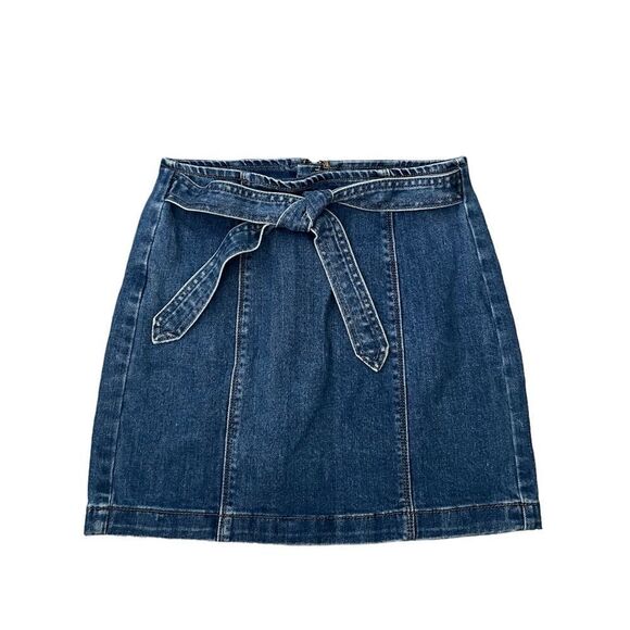 PacSun Women's Denim Front Tie Skirt Size 24 - Picture 1 of 5